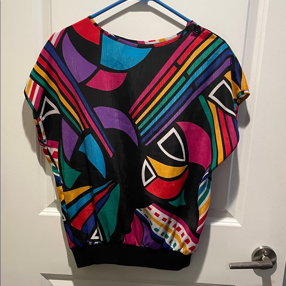 Colorful Geometric Women's Blouse